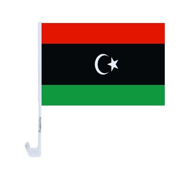 Libyens bilflag 20 stk i 14x21cm polyester