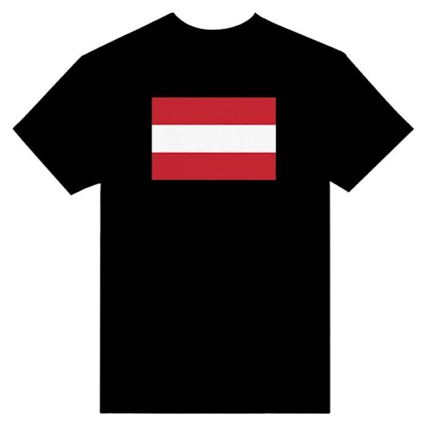 Sort Østrig Flag T-shirt Svart jag