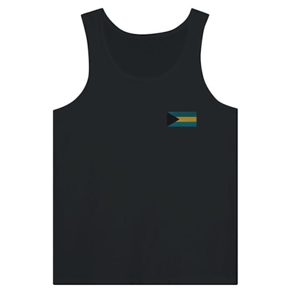 Bahamas Flag Broderi Tank Top i Sort Svart XL