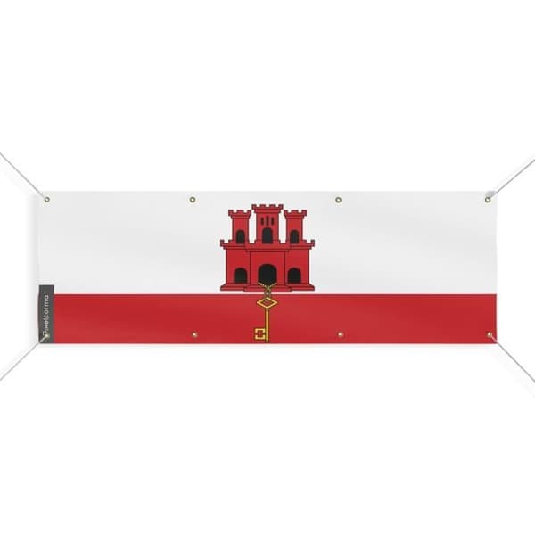 Gibraltarin lippulippu 8 silmukkaa 50x150 cm