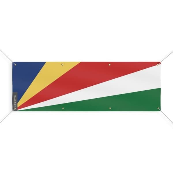 Seychellien lippubanneri 8 silmukkaa 90x270 cm