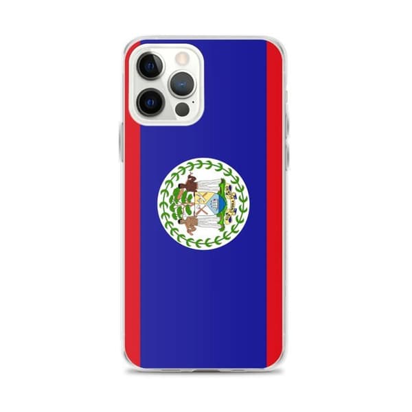 Coque Telefon Flagga Belize - iPhone 12 Pro Max Flerfärgad