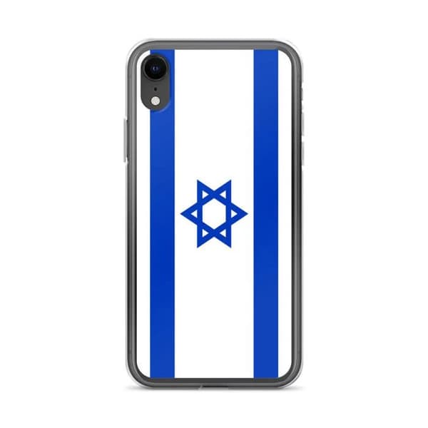 Coque iPhone XR - PIXELFORMA - Israels flag - Blød silikone - Fine finish - Moderne Blå och vit