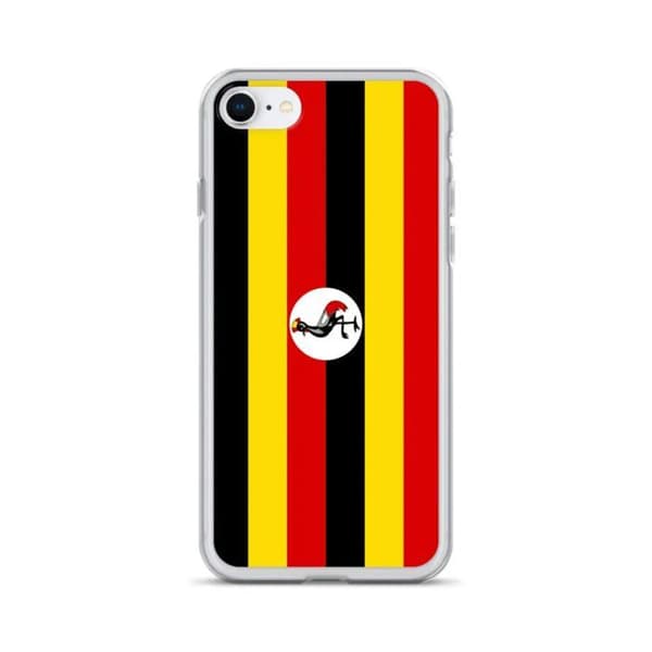 iPhone Cover - iPhone 6S Plus - Uganda Flag - Blød - Multifarvet - Vertikal Flerfärgad