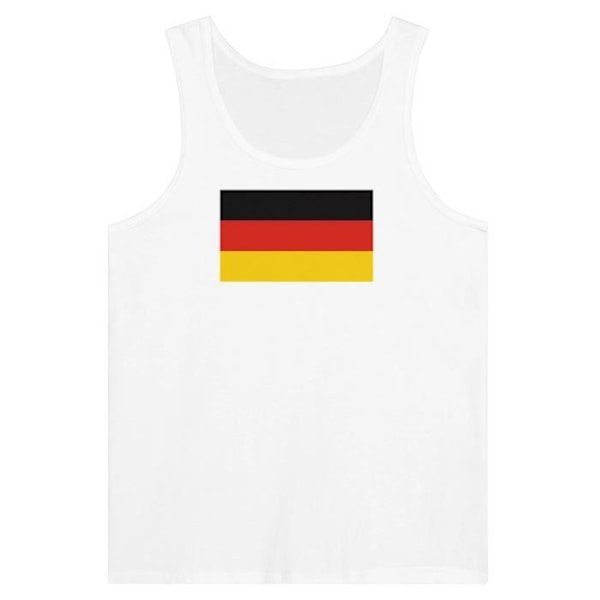 Germany Flag Linne i vitt - M