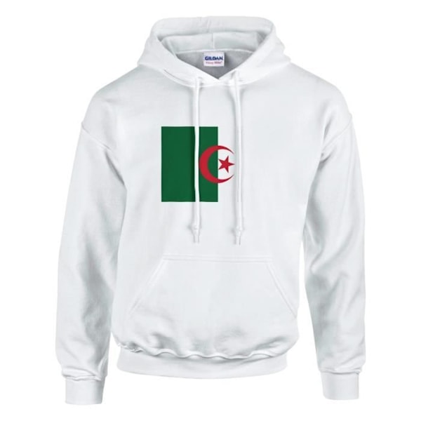 Algeriet Flag hættetrøje i hvid Vit XXXXXL