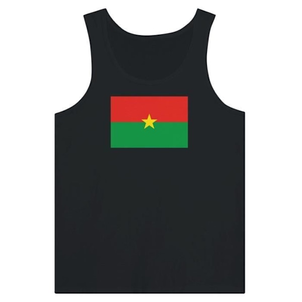 Burkina Faso Flag Tank Top i Sort Svart S