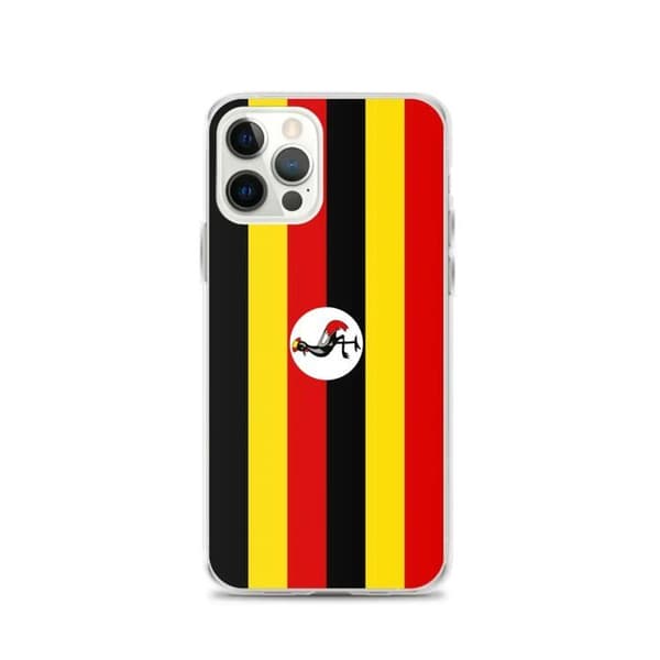 Coque Telefon Flag Uganda - iPhone 12 Pro Flerfärgad