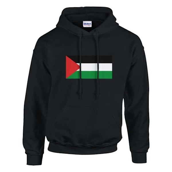 Palestina Flag Luvtröja i svart Svart XL