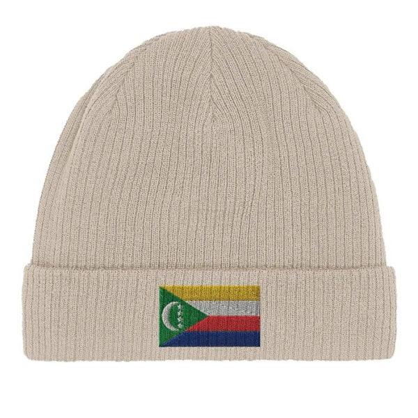 Bonnet Drapeau Comores i Beige Beige