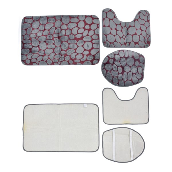 Halkfria Badrumsmattor, Badrumsmatta i Memory Foam, Snabbtorkande Duschmatta i PVC, Mjuk Sammet Ultra-Fiber Matta För En Säkrare Och Bekvämare Badstund