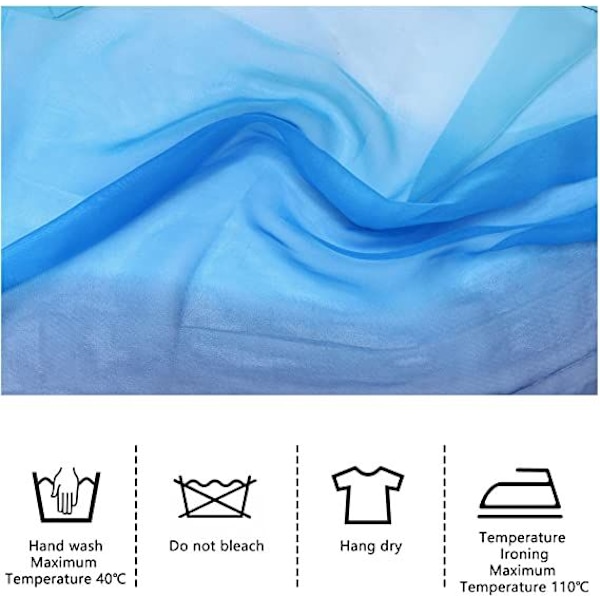 Mjuk gradientfärg damscarf 175*75cm -(blå)- Lätt damscarf,mjuk lättviktsscarf Sjal Mode Elegant damscarf Present