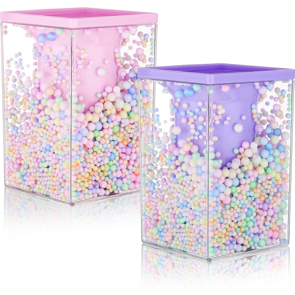 2 delar söt bubbelpennhållare Organizer Brevpapper Sminkborstehållare med färgad bubbelboll för barn tonåringar