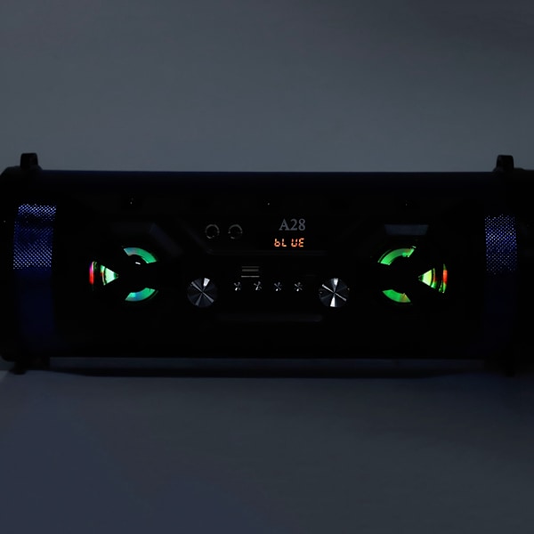 A28 Trådlös Bluetooth Högtalare Rund Cylinder Portabel Stereo Utomhus Stöd USB AUX