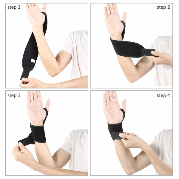 Handled kompressionsrem och stöd handledsstöd sport unisex en storlek justerbar för fitness, tyngdlyftning, tendinit, handledssmärtlindring style
