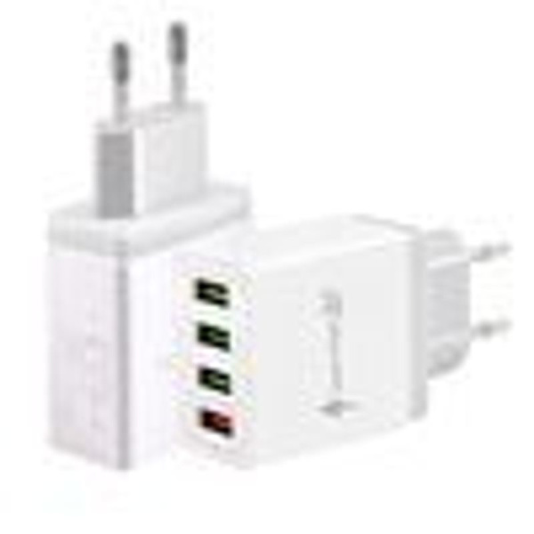 5V/3.1A Strömadapter Laddare Snabbladdare Strömförsörjning 4-Port USB QC 3.0