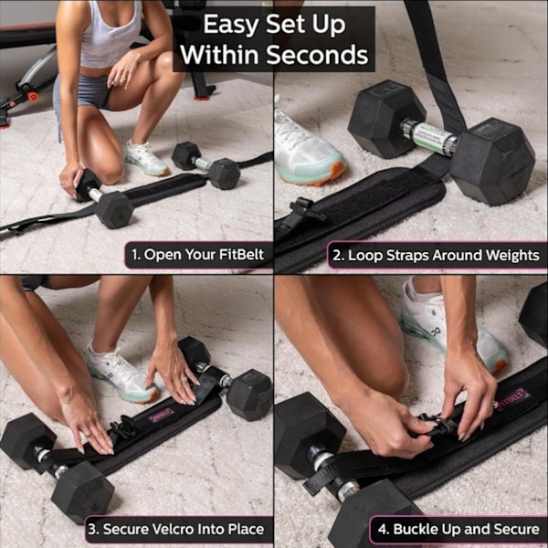 Träningsbälte för höftlyft - Glute Trainer för hemmaträning med extra vaddering - Fullt justerbart höftlyftbälte för hantlar - Booty Builder, Glute