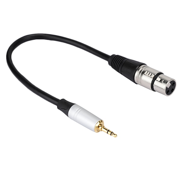 Mångsidig ljudadapter, 3,5 mm hane till mini XLR-hona kontakt för sömlös integrering av headsetmikrofoner och elgitarrer