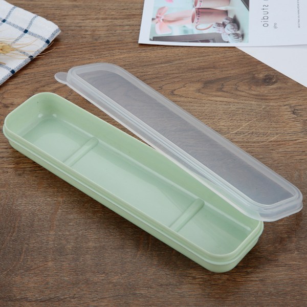 2 st Bärbara Förvaringslådor för Resebestick, 20 cm Enkel Bestickhållare med Lock för Bestick, Vikbar Bestickhållare i Plast för Style 2