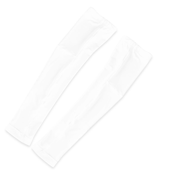 1 Par Skyddande Andningsbara Kylande Solskydd Utomhus Sport Armärmar (Vit, L)