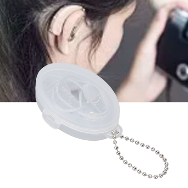 Förvaringslösning för öronproppar, slitstarkt silikonplastmaterial, anti-tappsnodd, ventilerade öronproppar minskar tryck i örat, transparent design för dagligt bruk