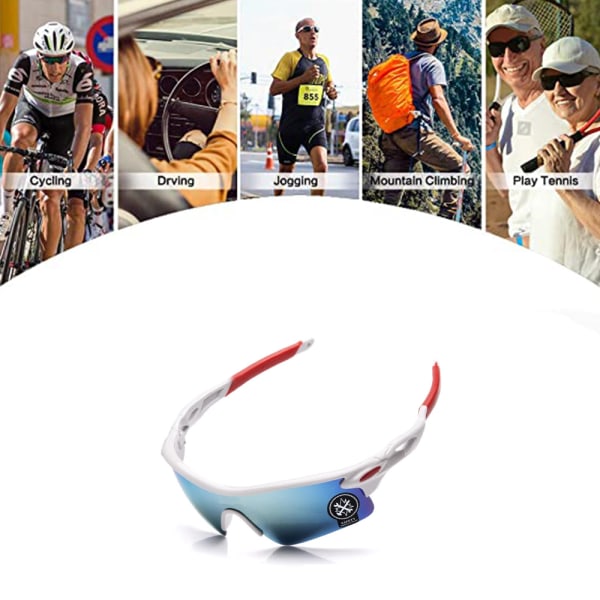 Polariserade solglasögon UV-skydd Cykelsolglasögon för kvinnor och män