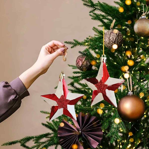Julgransprydnader, Set med 2 Julhattar och Polkagrisar Juldekorationer Små Hängen Style 2