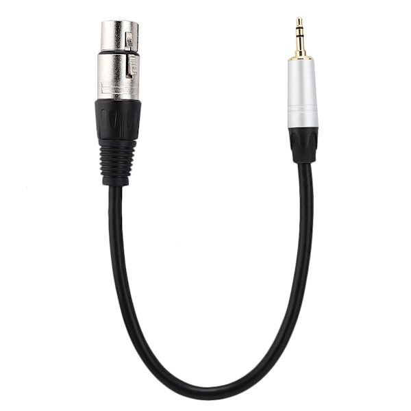 Professionell ljudanslutningskabel, Mini XLR hona till 3,5 mm hane adapterkabel för högkvalitativ signalöverföring mellan headset och elgitarrer