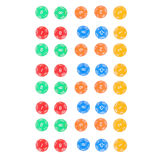 Lottomaskinsbollar för interaktiva spel, färgstarka numrerade bingobollar förbättrar familjekul och inlärningsupplevelser, 40 st kompakta bingo