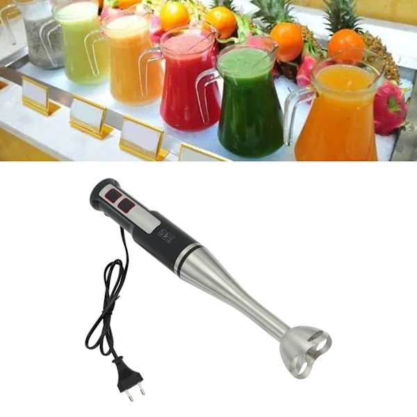 Stavmixer, rostfri mixer med unik klockform som förhindrar stänk, lågt sug för enkel hantering och perfekt kontroll