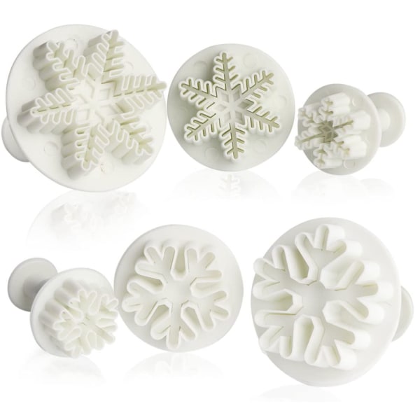 6 delar Snowflake Cutters Cookie