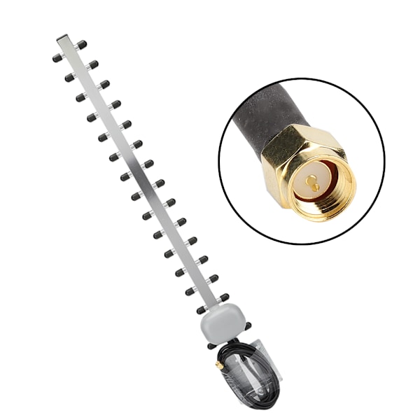 2.4Ghz Yagi-antenn, Riktantenn med metallkonstruktion för långdistanssignal, Stabil signal 25dBi Högförstärkningsrouter nätverksantenn för