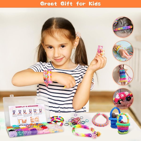 2500+ Loom Bands Kit, 30 färger Loom Twist Gummiband för DIY Påfyllningsarmband Tillverkning Hantverksset (FMY)