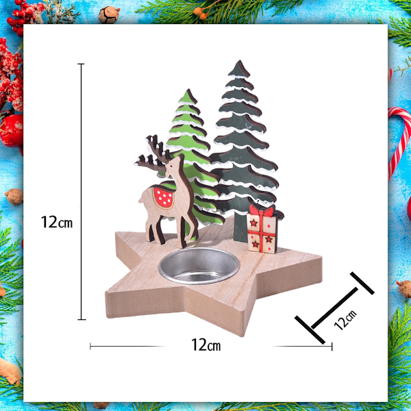 Tomte ljusstake dekorativa ljus juldekorationer ljusstake juldekorationer jul ljusstake Trä Style 2