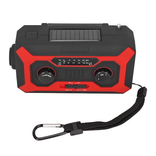 Handvevad ficklampsradio vattentät 5 laddningsmetoder bärbar multifunktionell nödradio med LED-ficklampa EU-typ