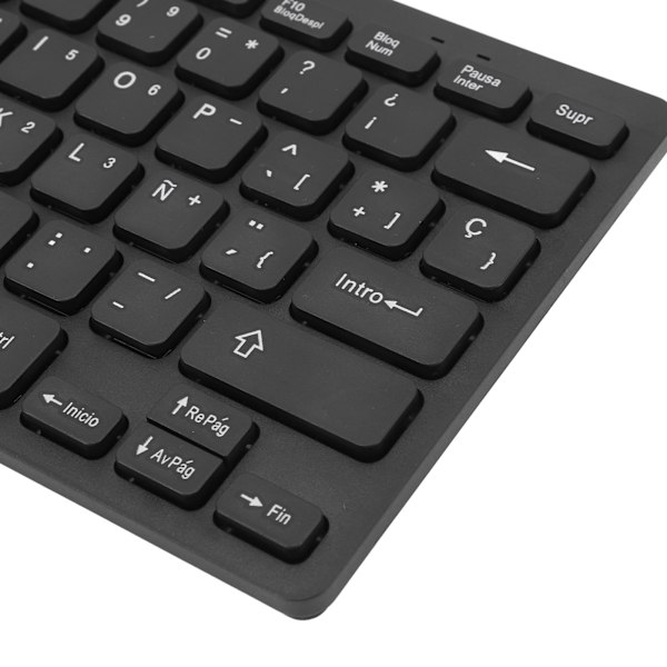 78 Tangenter Språk Ultratunt Tangentbord Plug and Play Stänksäkert USB-Kabelanslutet Kompakt Tangentbord för Engelska Tvåspråkiga Användare Spanska (QWERYU Layout)