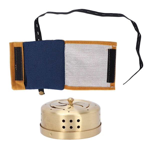 Moxibustion Tank Koppar Moxa Box för Ryggsmärta Muskelstelhet Lindra Moxa Stick Box Hållare