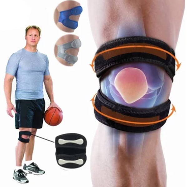 Kompressionsknäbandage, Knästabilitetsstöd för högintensiva aktiviteter, Unisex knäskydd, Perfekt hjälpmedel för bensport som
