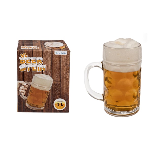 Stort Ölglas / Ölsejdel i Glas - 1 liter transparent