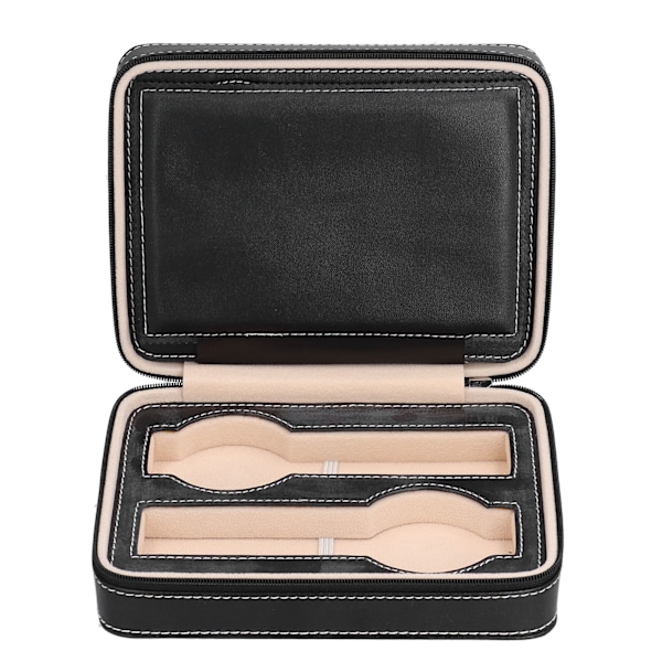 Elegant Klockpresentation, Rese-klocketuier med Mikrofiberläder och Bilsömnad för Män Kvinnor, Portabel Klockförvaring med Stor Kapacitet