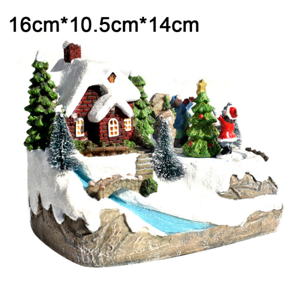 Christmas Village Houses, LED Light up Winter Christmas Village Type B old man