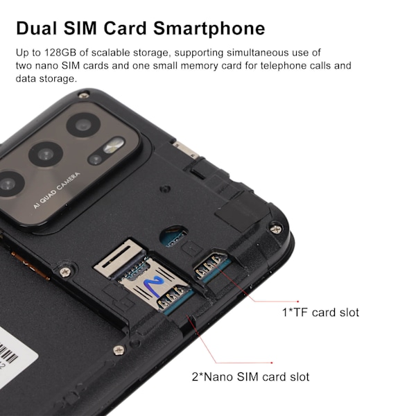A18 Olåsta Smartphones Dual SIM-kort Mobiltelefon 4,5 tums Skärm RAM 512MB ROM 4GB Ultratunn för Android Blå