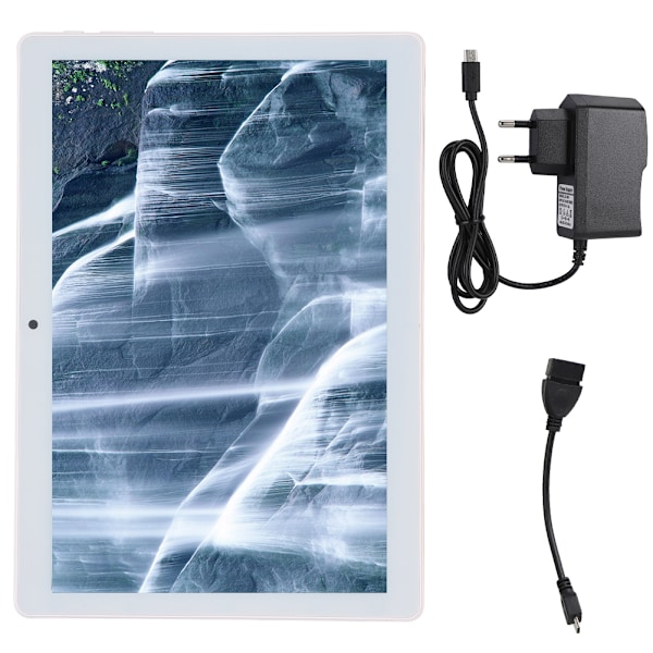 10,1-tums HD IPS 4+64G för Android WiFi Bluetooth GPS Tablet Roséguld 110-240V (EU-kontakt)