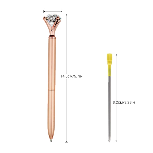 Eleganta Skrivinstrument, Bling Metall Kulspetspennor Set För Modeintresserade, Smidig Skrivupplevelse, Fantastisk Metallisk Finish (4 st)