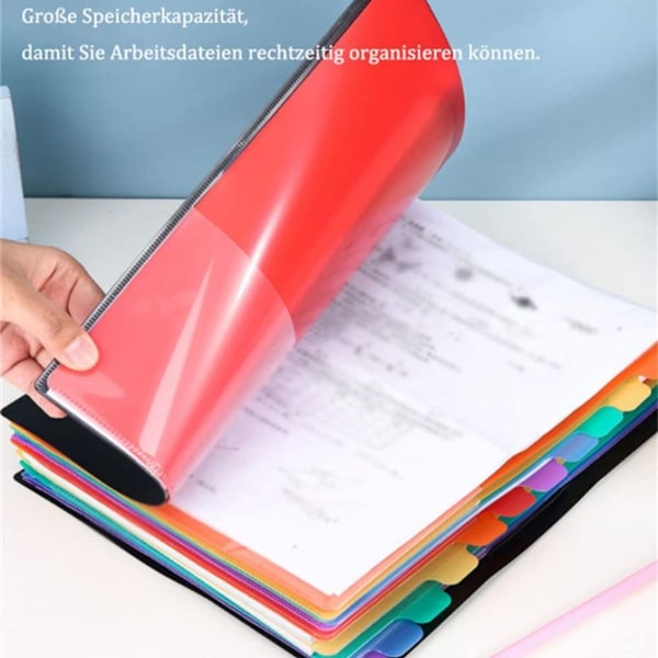 Projektmapp A4 arrangör skrivbordsarrangör 12 fack skrivbordsmapp KLB