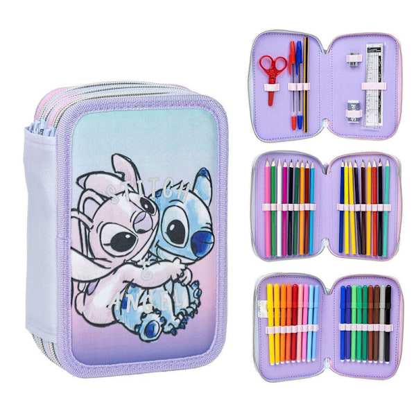 Disney Stitch & Angel Trippel Skolset 45-delar Blyertspenna Set Multicolored multicolor