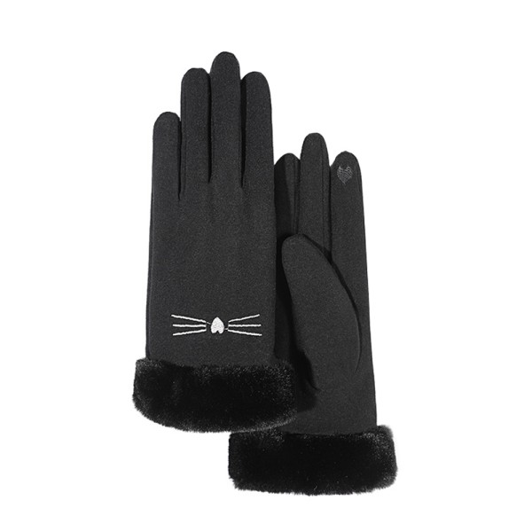 Winter Gloves Touch Screen Handskar Winter Warm-svart