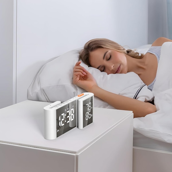 Väckarklockradio, digital väckarklocka för sovrum med USB-port, stor LED-display med ljusstyrka, FM-radio vid sängen med insomningstimer Style 2