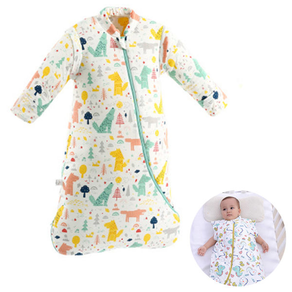 Höst och vinter baby anti-kick artefakt barnpyjamas bomull vadderad baby vinter sovsäck