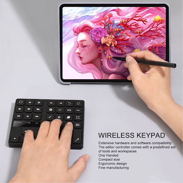 Ergonomisk Bluetooth-numerisk knappsats för förbättrad enhandsmanövrering, hudvänliga material, kompakt design för sömlös integrering i din arbetsyta